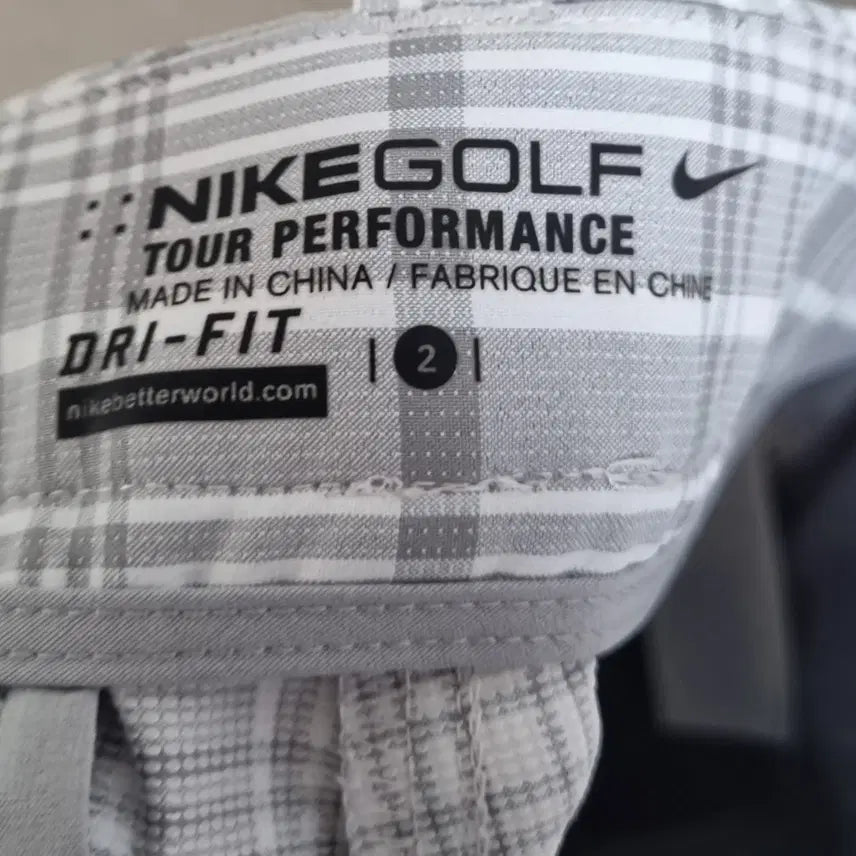 [BUNJANG] Nike Golf Grey Check Functional Shorts / 2사이즈) 나이키 골프 그레이 체크 기능성 반바지