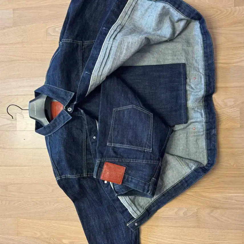 [BUNJANG] Outstanding Salvage Denim Jacket and Pants Set / 아웃스탠딩 셀비지 데님 셋업(자켓, 바지)