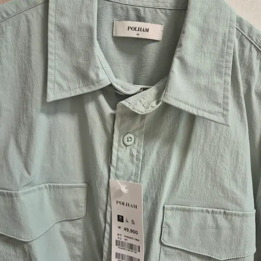 [BUNJANG] Polham Mint Short Sleeve Shirt / 폴햄 반팔 셔츠 민트 (새상품)