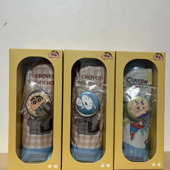 [BUNJANG] Crayon Shin-chan Bundle Set: Umbrella + Badges / 3개 일괄] 짱구는못말려 굿즈 우산 + 뱃지