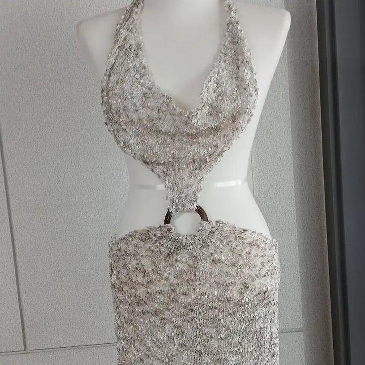 [BUNJANG] Halterneck Side Slit Beach Maxi Dress / 섹시휴양비치룩