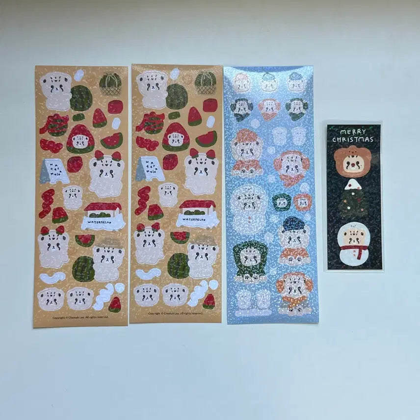 [BUNJANG] Mark (NCT) Cheetah/Wangta Plush Set / 마크인형 치타리 왕타리+스티커