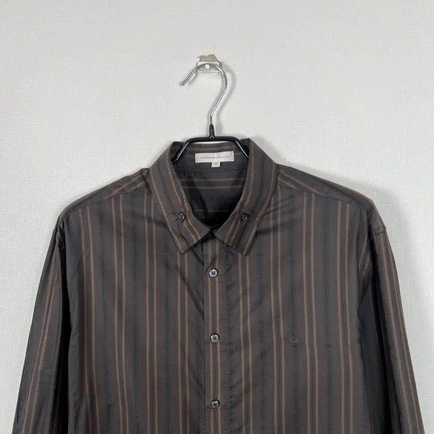 [BUNJANG] Comodo Vintage Brown Shirt XL / 코모도 빈티지 브라운 셔츠 남방 남105 XL 라덴 빈티지