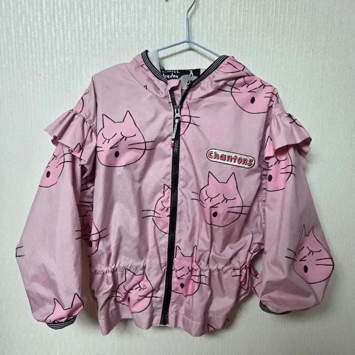 [BUNJANG] LMITEDOU DOU Cat Printing Windbreaker M / 리미떼두두 고양이 프린팅 바람막이 M