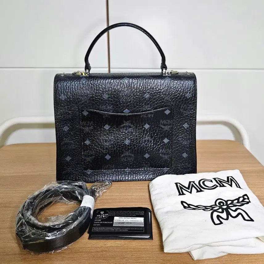 [BUNJANG] MCM Tracy Visetos Satchel Bag Medium / MCM 트레이시 비세토스 사첼백 미디움(풀셋/상태최상)