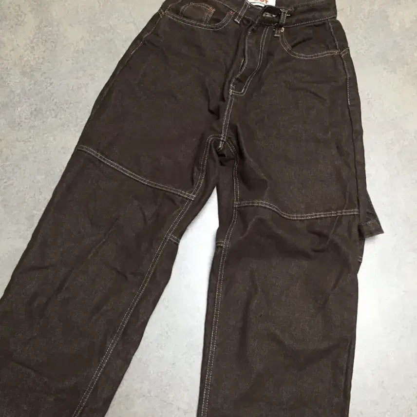 [BUNJANG] DOT Denim Pants - Brown / DOT 데님 팬츠 브라운