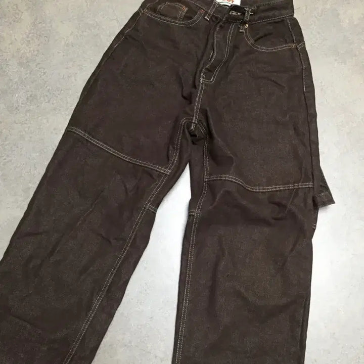 [BUNJANG] DOT Denim Pants - Brown / DOT 데님 팬츠 브라운