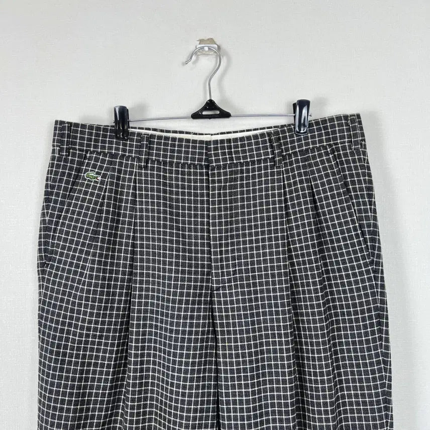 [BUNJANG] Lacoste Vintage Wool Wide Check Trousers Men&