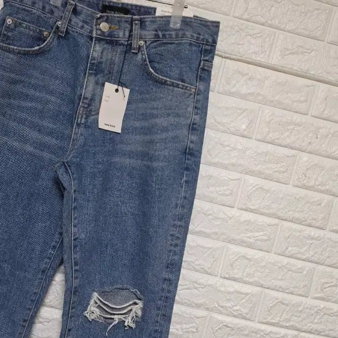 [BUNJANG] Denim Pants Long Leg Fit Ripped M / 데님 팬츠 롱다리 핏 찢청M