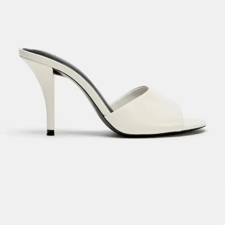 [BUNJANG] ZARA Cream White Heeled Sandals / 자라  크림화이트 힐샌들