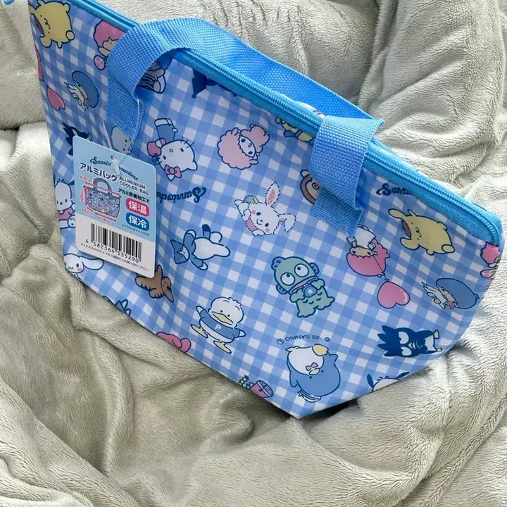 [BUNJANG] Sanrio Characters Check Cooler Bag / 택0,새상품) 일본 산리오 캐릭터즈 체크 보냉백