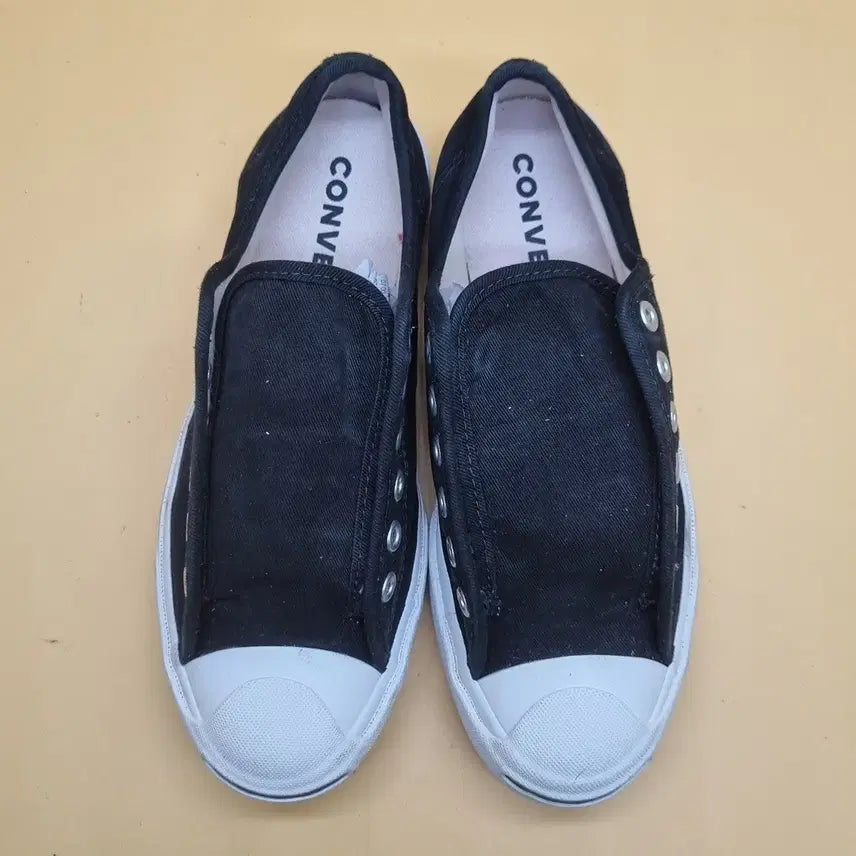 [BUNJANG] Converse Jack Purcell Classic Black Sneakers / 컨버스 잭퍼셀 클래식 블랙 스니커즈 225