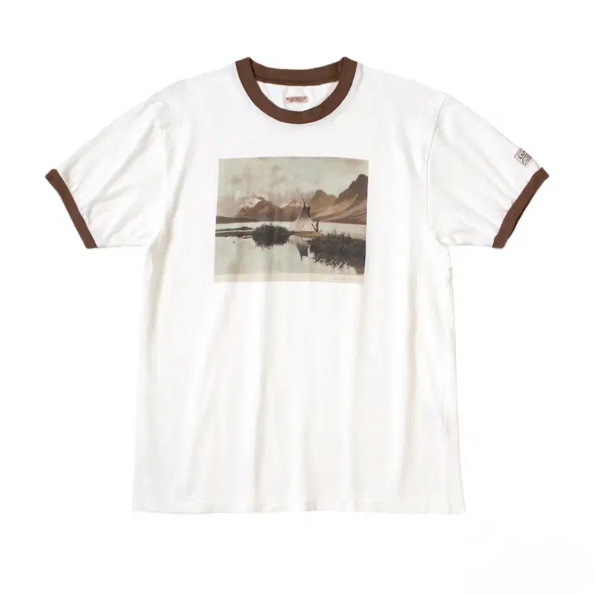 [BUNJANG] Kapital 20 Jersey Ringer T-Shirt Yellowknife Size 4 (XL) / 캐피탈 20 저지 링거 티셔츠 옐로우나이프 4사이즈(XL)