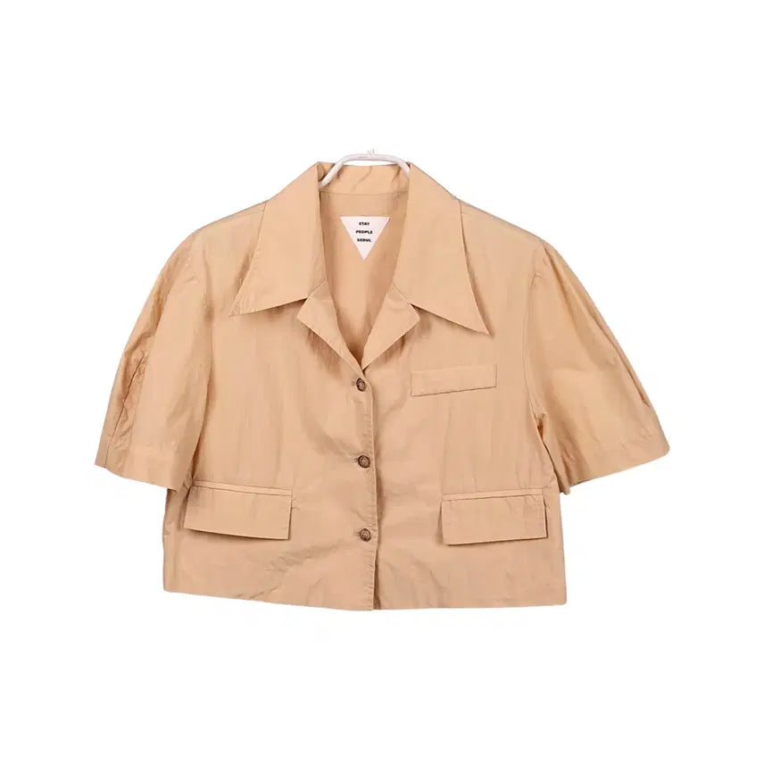 [BUNJANG] STAY PEOPLE Cropped Short Sleeve Jacket / STAY PEOPLE 스테이피플 크롭 반팔 자켓 FREE_A317