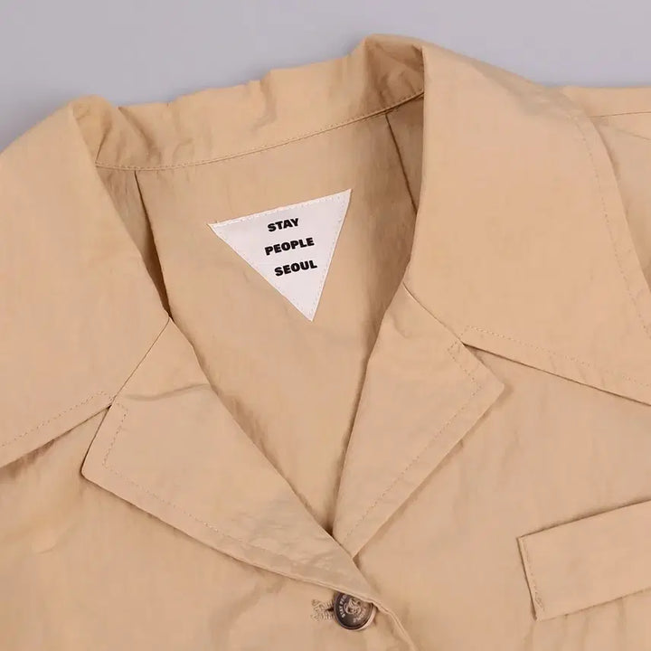 [BUNJANG] STAY PEOPLE Cropped Short Sleeve Jacket / STAY PEOPLE 스테이피플 크롭 반팔 자켓 FREE_A317