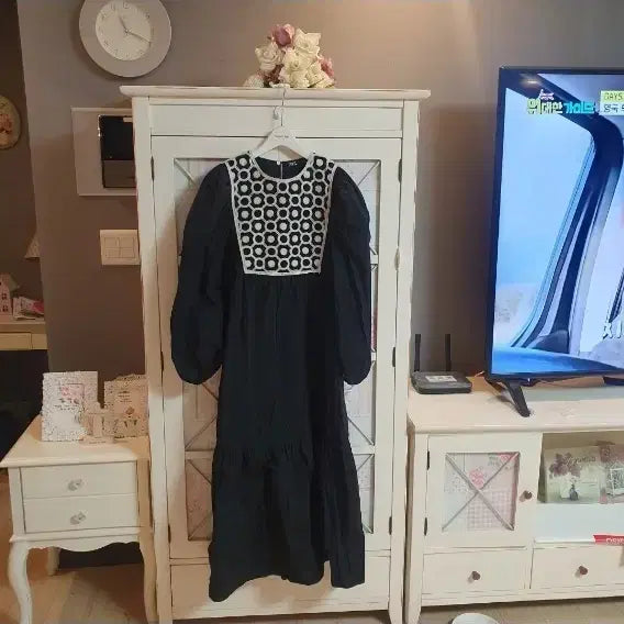 [BUNJANG] Zara Long Dress Black Pattern Size 55 / 자라 롱원피스/55