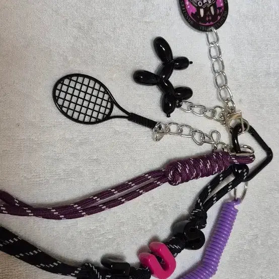[BUNJANG] Character and Tennis Racket Charm Keychain Set / 키링 모음