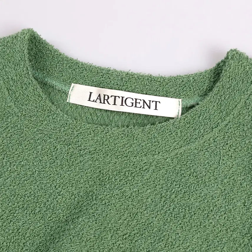 [BUNJANG] LARTIGENT Terry Short Sleeve T-Shirt / LARTIGENT 라티젠 테리 반팔 티셔츠 FREE_A324