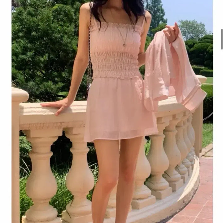 [BUNJANG] Merion Difny Layered See-through Shirt Set / 메리온 디프니 레이어드 세트 시스루셔츠