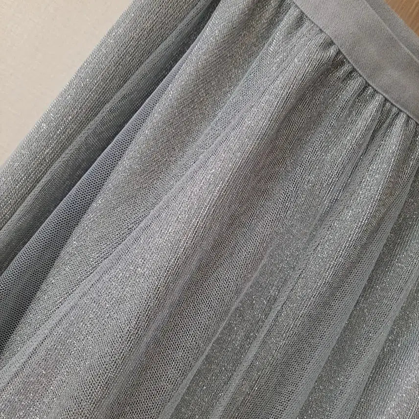 [BUNJANG] Banding Pearl Chiffon Skirt / 밴딩 펄 샤스커트