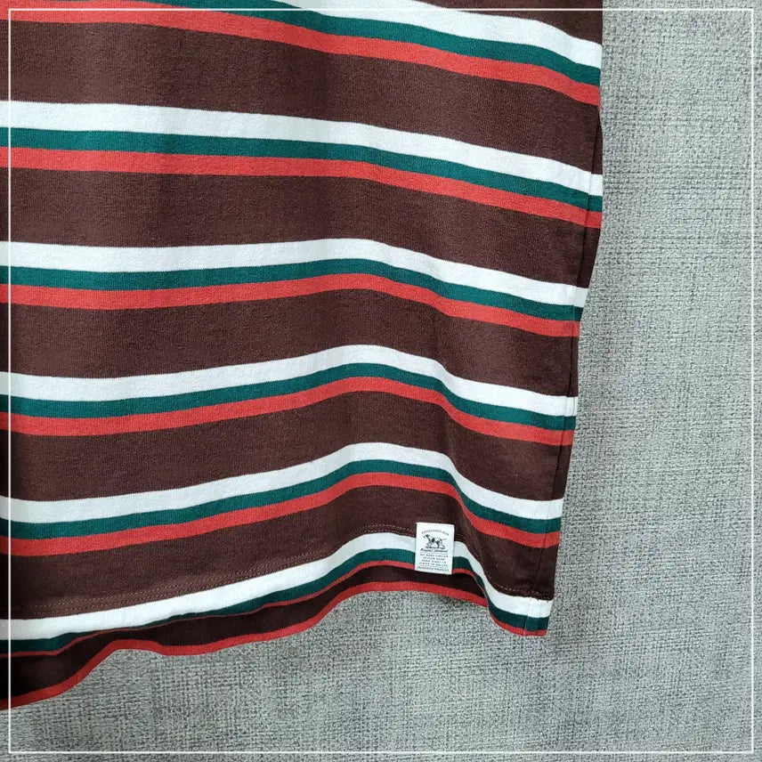 [BUNJANG] Hazzys 1988 Striped Cotton Short Sleeve T-Shirt Men&