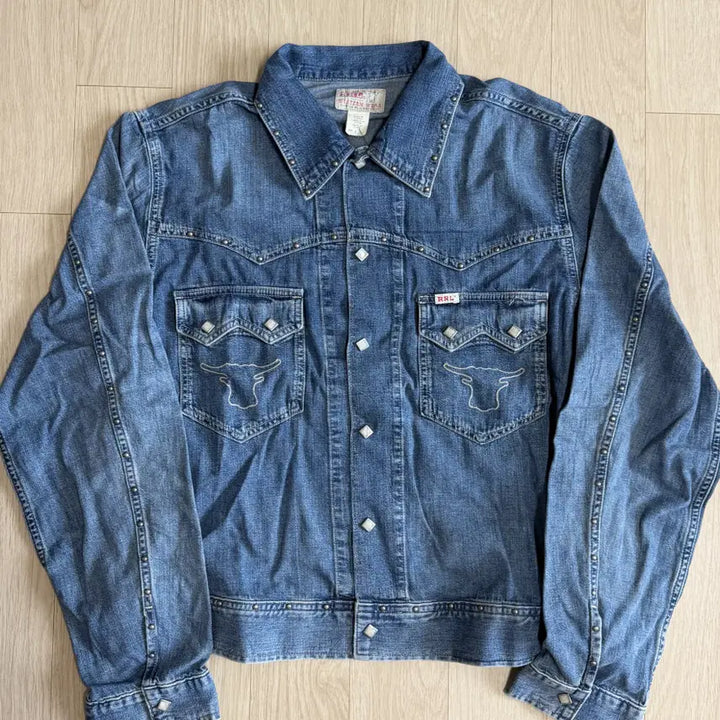 [SOLD OUT] [RRL] 스터드 인디고 데님 재킷 M 사이즈 새상품
