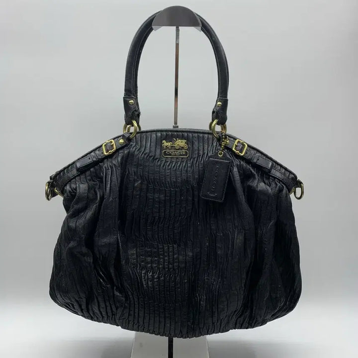 [SOLD OUT] 267002523 코치 가죽 2way 숄더백 블랙