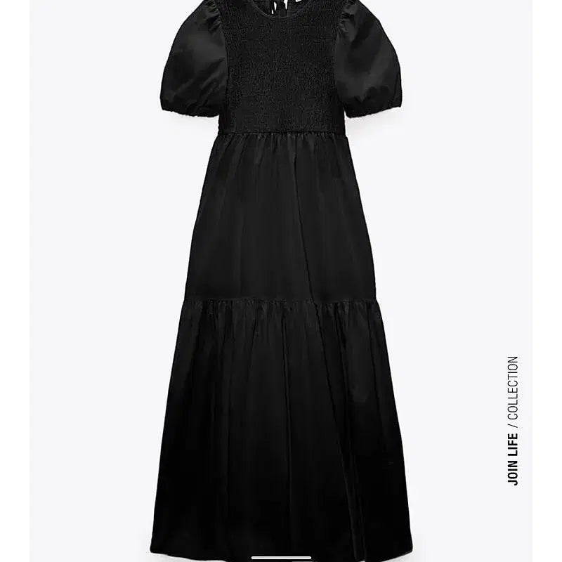 [BUNJANG] Zara Panel Poplin Midi Dress / 자라 패널 포플린 미디 원피스