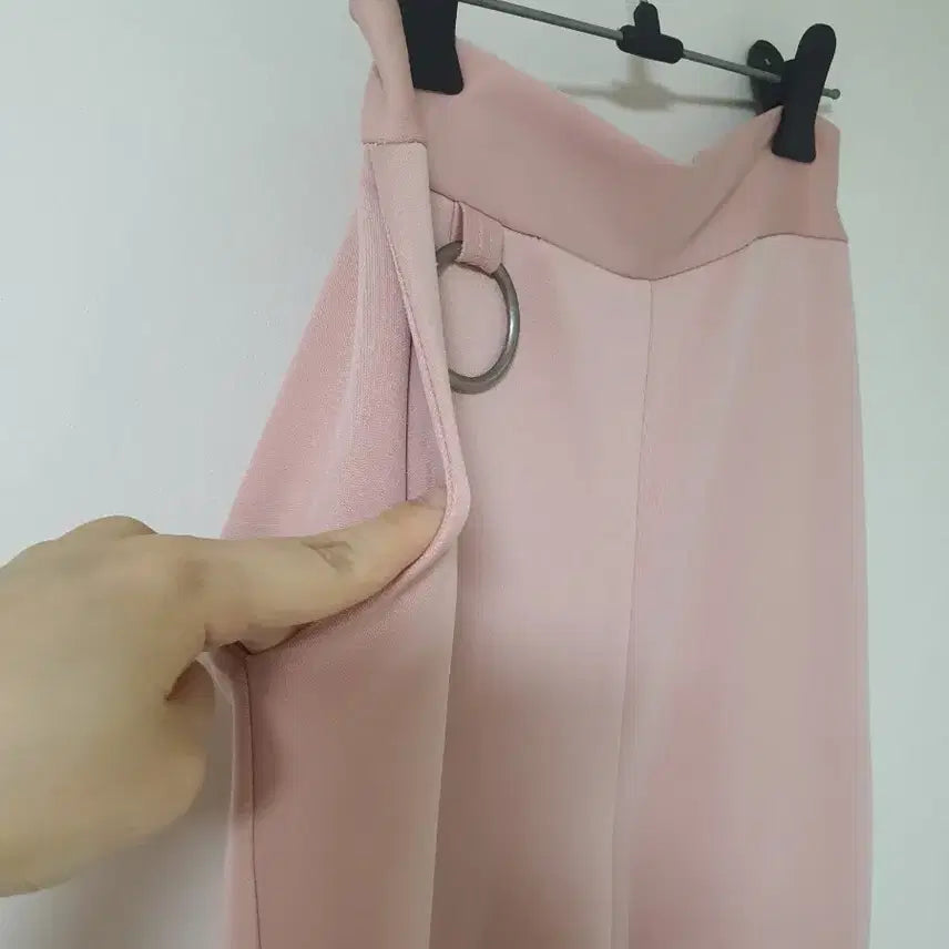 [BUNJANG] Pink Wide Cotton Pants / 와이드 바지 핑크색