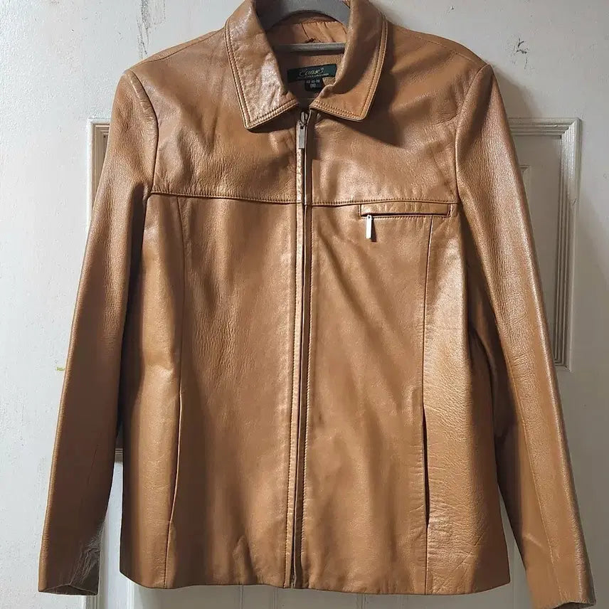 [BUNJANG] Brown Leather Jacket / 브라운 레더 자켓