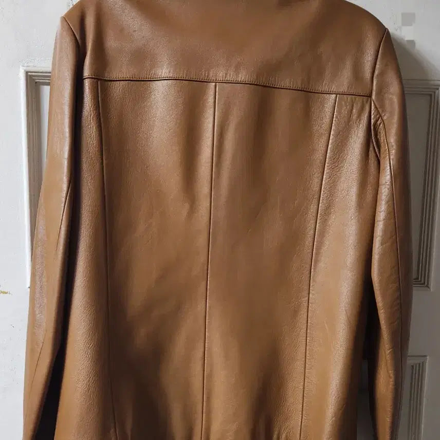 [BUNJANG] Brown Leather Jacket / 브라운 레더 자켓