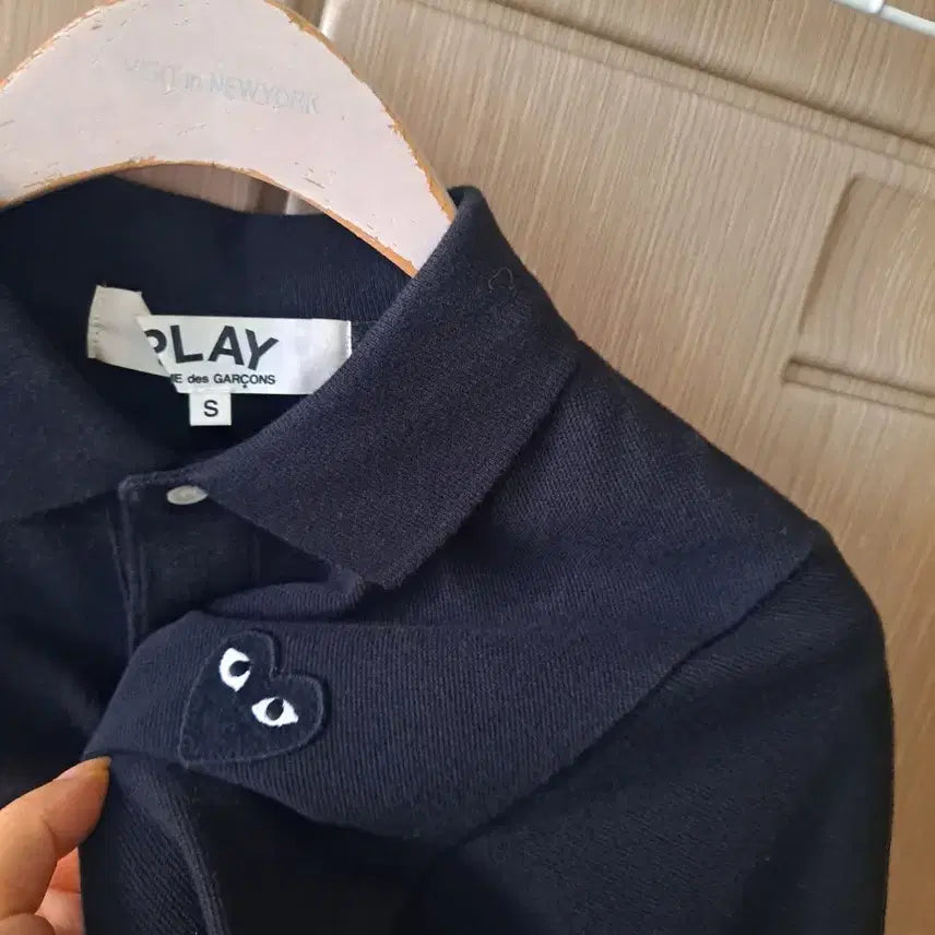 [BUNJANG] Comme des Garçons Play Black Polo Shirt / 꼼데가르송 플레이 블랙 카라티