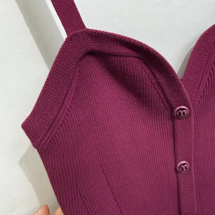 [BUNJANG] Lucky Chouette Sleeveless Knit / 럭키슈에뜨 민소매니트