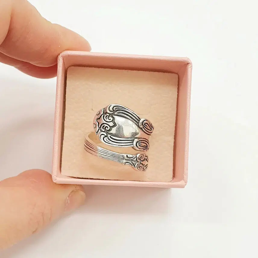 [BUNJANG] Antique Silver Open Ring (Size 17 adjustable) / 앤틱 은반지 오픈링 (042)
