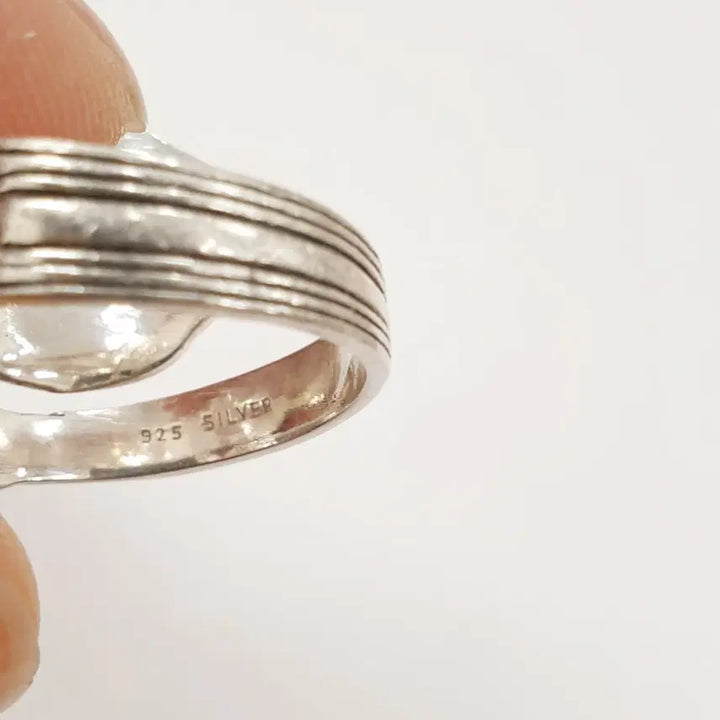 [BUNJANG] Antique Silver Open Ring (Size 17 adjustable) / 앤틱 은반지 오픈링 (042)