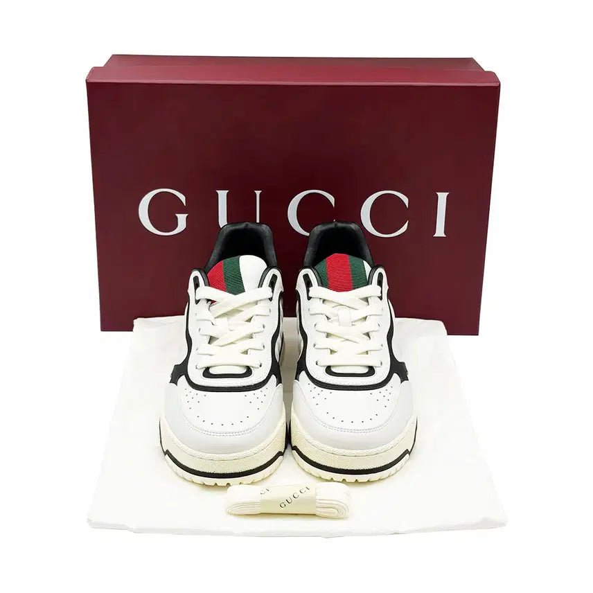 [BUNJANG] Gucci White Leather Web Sneakers / 구찌 Gucci 786186 화이트 레더 리웹 스니커즈 6