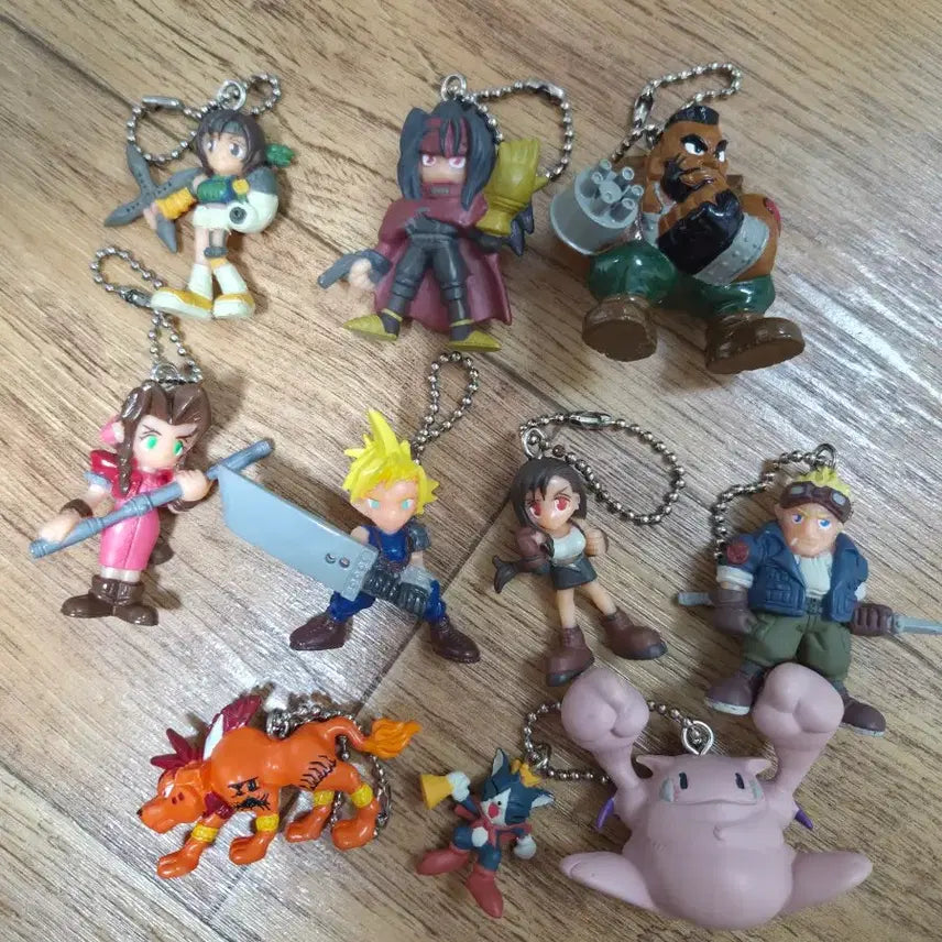 [BUNJANG] Final Fantasy VII Classic Figure Keychain Set / 파이널판타지7 피규어 키링 고전 세트