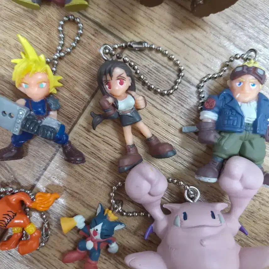 [BUNJANG] Final Fantasy VII Classic Figure Keychain Set / 파이널판타지7 피규어 키링 고전 세트