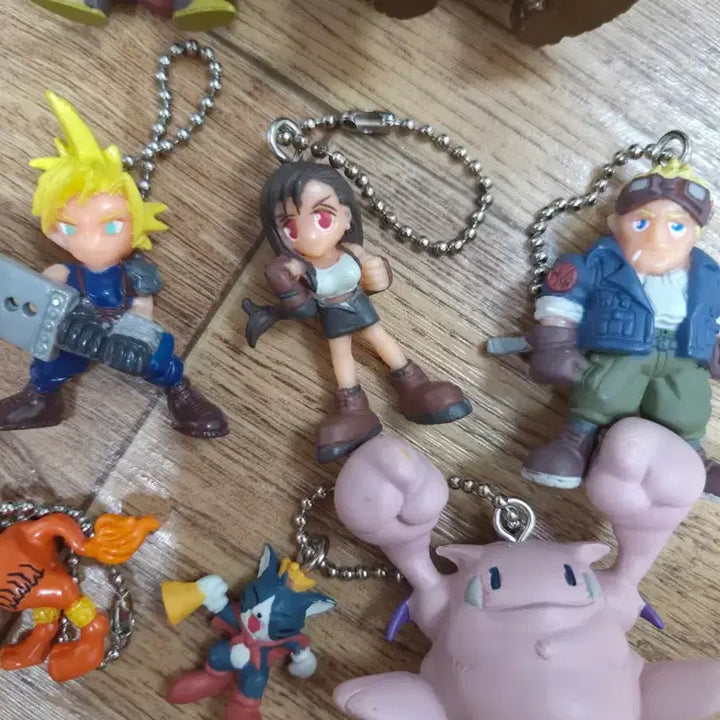 [BUNJANG] Final Fantasy VII Classic Figure Keychain Set / 파이널판타지7 피규어 키링 고전 세트