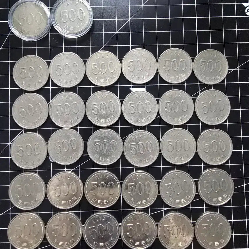 [BUNJANG] South Korean 500 Won Coin Collection (1987, 1982, 2014) / 500주 (87,82,14년 모음)