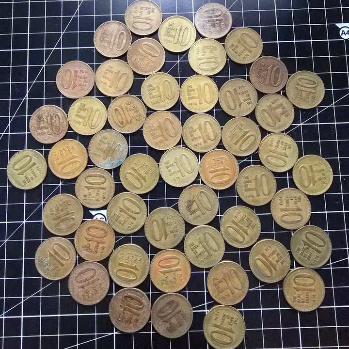 [BUNJANG] 1973, 1974, 1975 10-Won Coin Collection (150 pcs) / 구10주 73,74,75년 모음