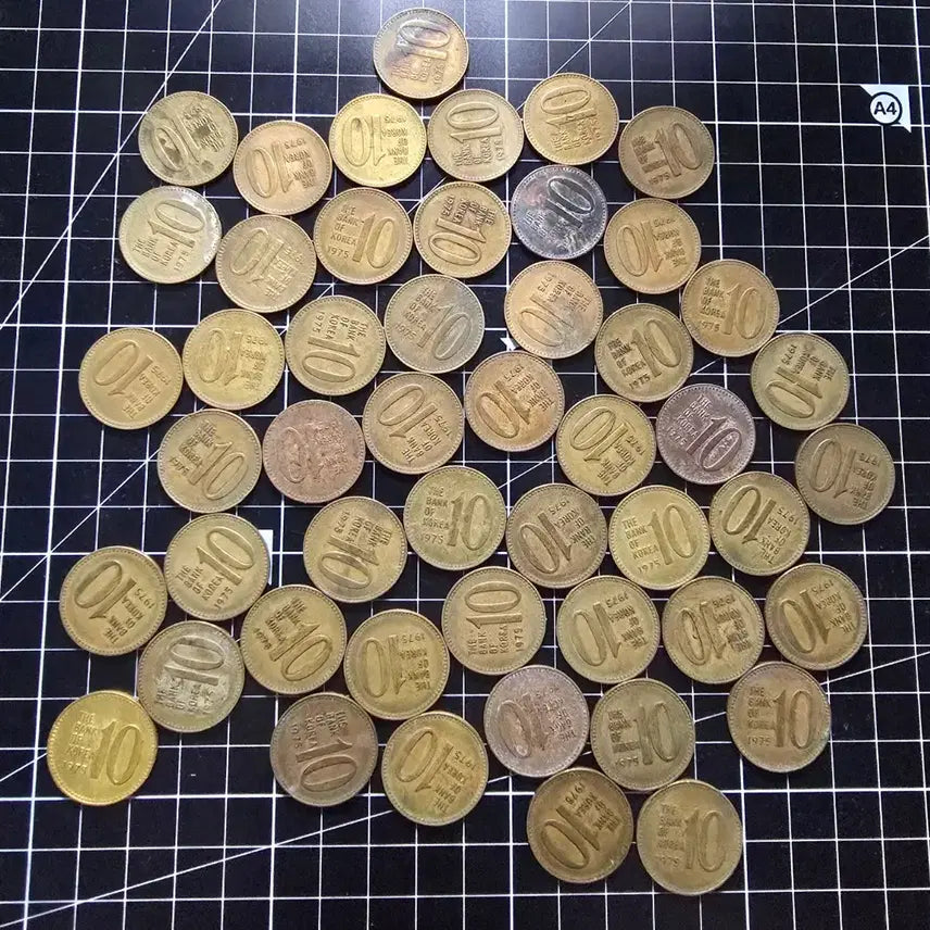 [BUNJANG] 1973, 1974, 1975 10-Won Coin Collection (150 pcs) / 구10주 73,74,75년 모음