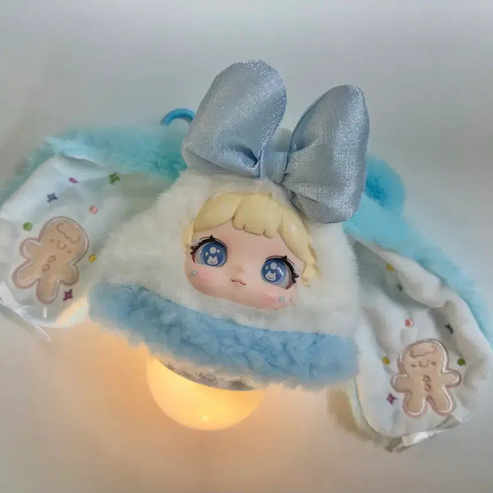 [BUNJANG] Dallim Doll Lamp Mood Light, Cotton Candy Sky Blue (Rechargeable) / 달림 인형 조명 무드등 솜사탕 하늘색(충전식)