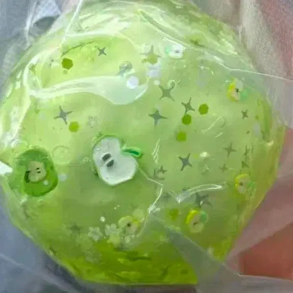 [BUNJANG] Crispy Apple Jelly Slime with Figurine / 청사과 와삭 슬랑이