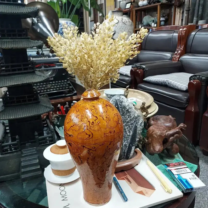[BUNJANG] Chinese Interlocking Glaze Porcelain Vase / 연리문 중국도자기