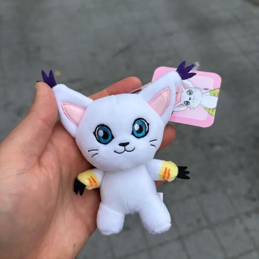 [BUNJANG] Digimon Gatomon Plush Charm New / 디지몬 가트몬 인형 누이 키링 새상품