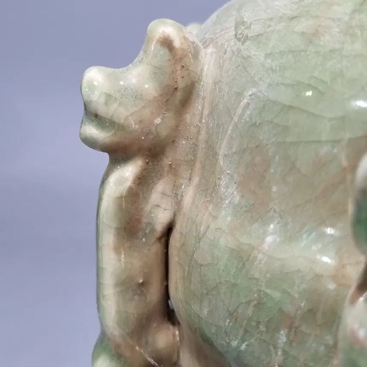 [BUNJANG] Yongcheon Kiln Celadon Three-Legged Dragon Jar with Lid / 용천요청자 삼족구룡유개호. 고32 지름26
