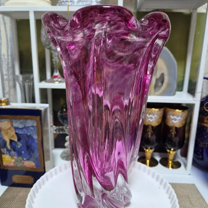 [BUNJANG] German Two-Tone Hand-Blown Glass Vase / 독일 투톤 핸드블로운 글라스화병