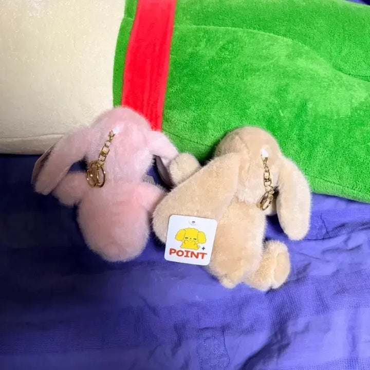 [BUNJANG] Bunny Plush Doll Set Pink/Beige / 토끼 인형 핑크/베이지(합친가격)