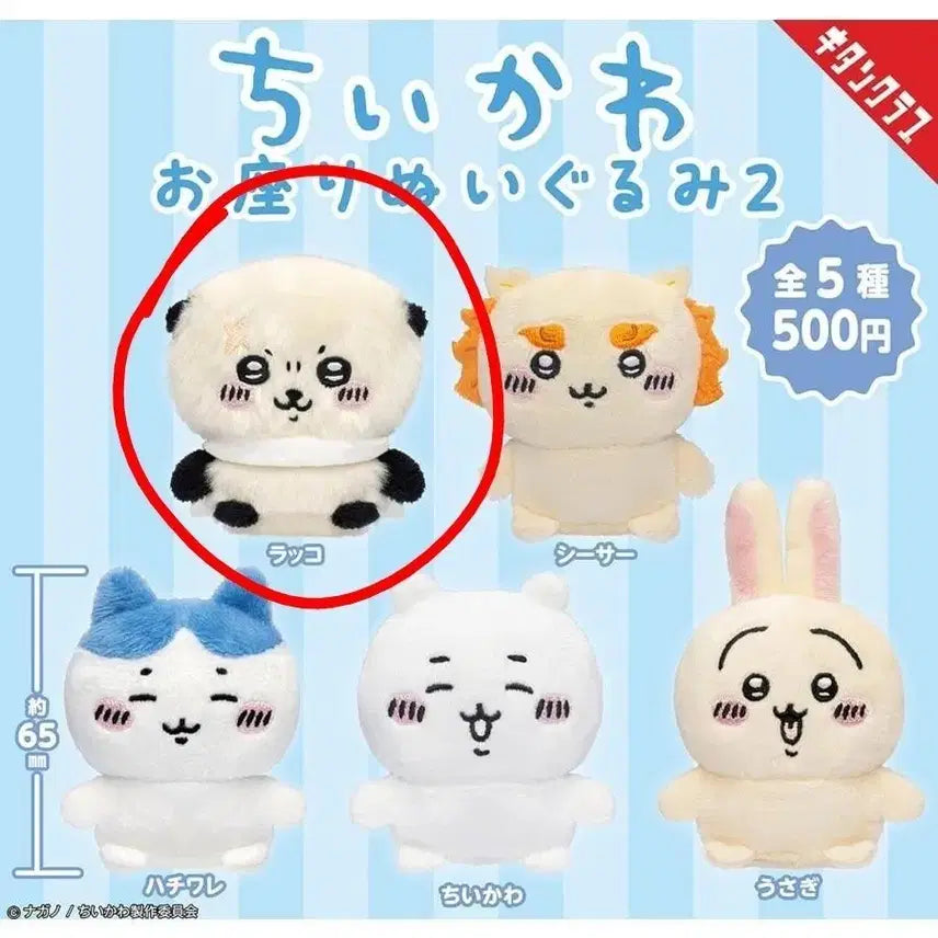 [BUNJANG] Chiikawa Osuwari Nuigurumi Racco Plush (Size M) / 치이카와 오스와리 누이구루미 2 랏코